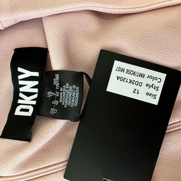 DKNY Rose Mist Twist Shift Dress 12 New - Picture 4 of 5